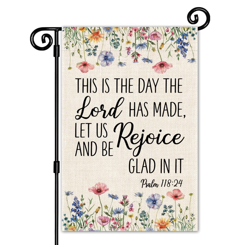 JMYROG This Is The Day garden flag, double-sided and vibrant for outdoor decor