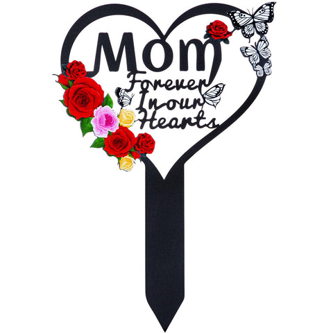 JMZYJZH cemetery heart mom marker outdoors with enduring design.