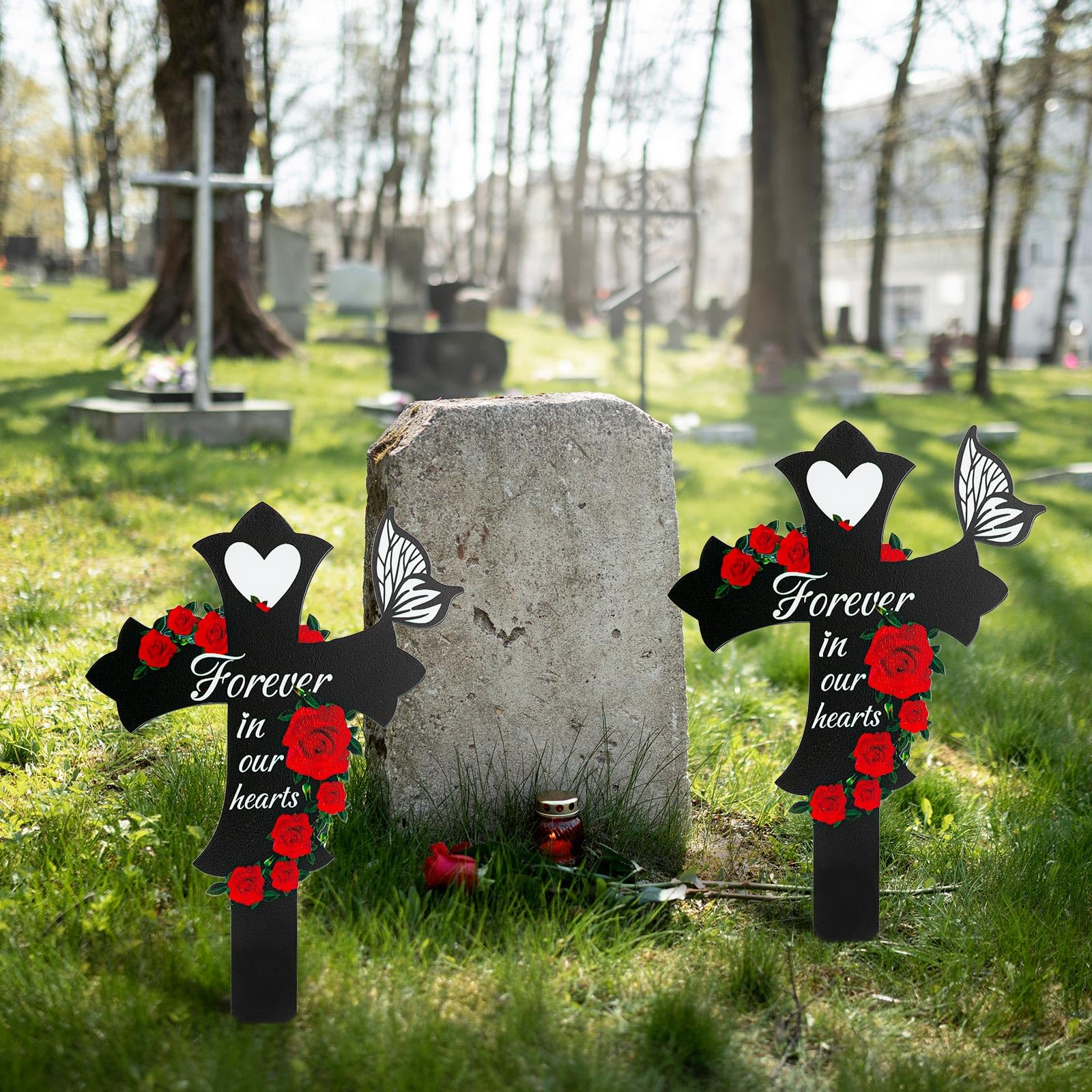 JMZYJZH grave decorations garden display for serene memorial ambience