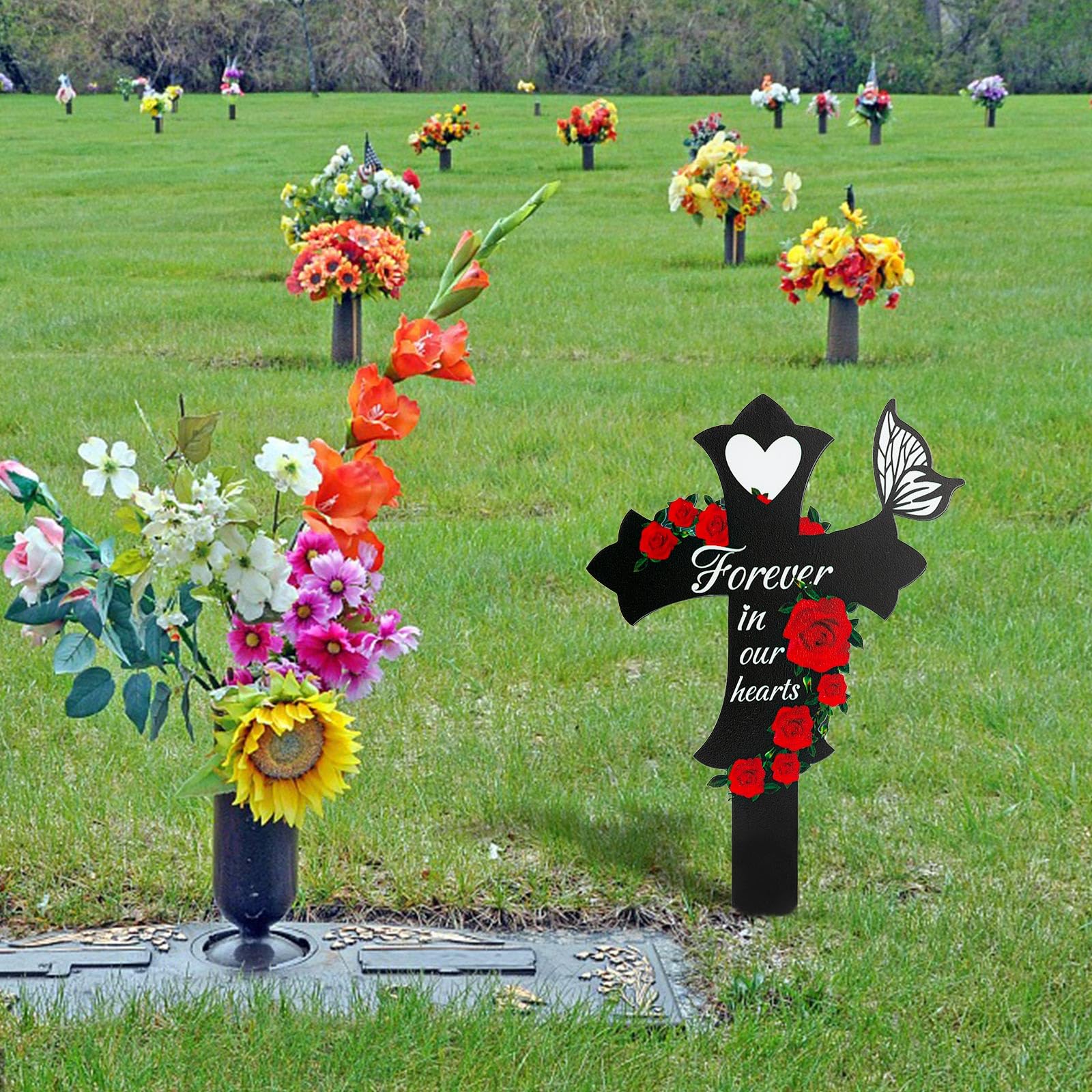 JMZYJZH grave marker detail closeup highlights durable craft