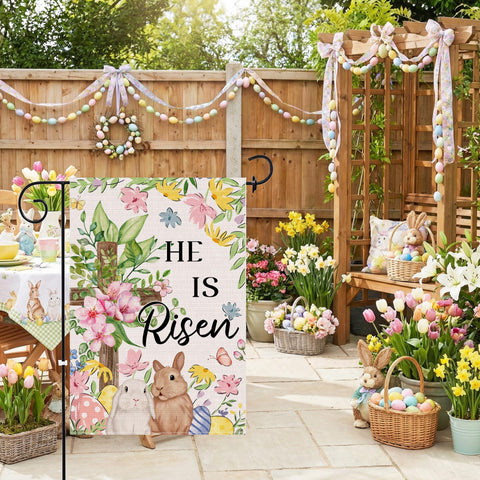 JNDJE He Is Risen flag design enhances outdoor festive mood