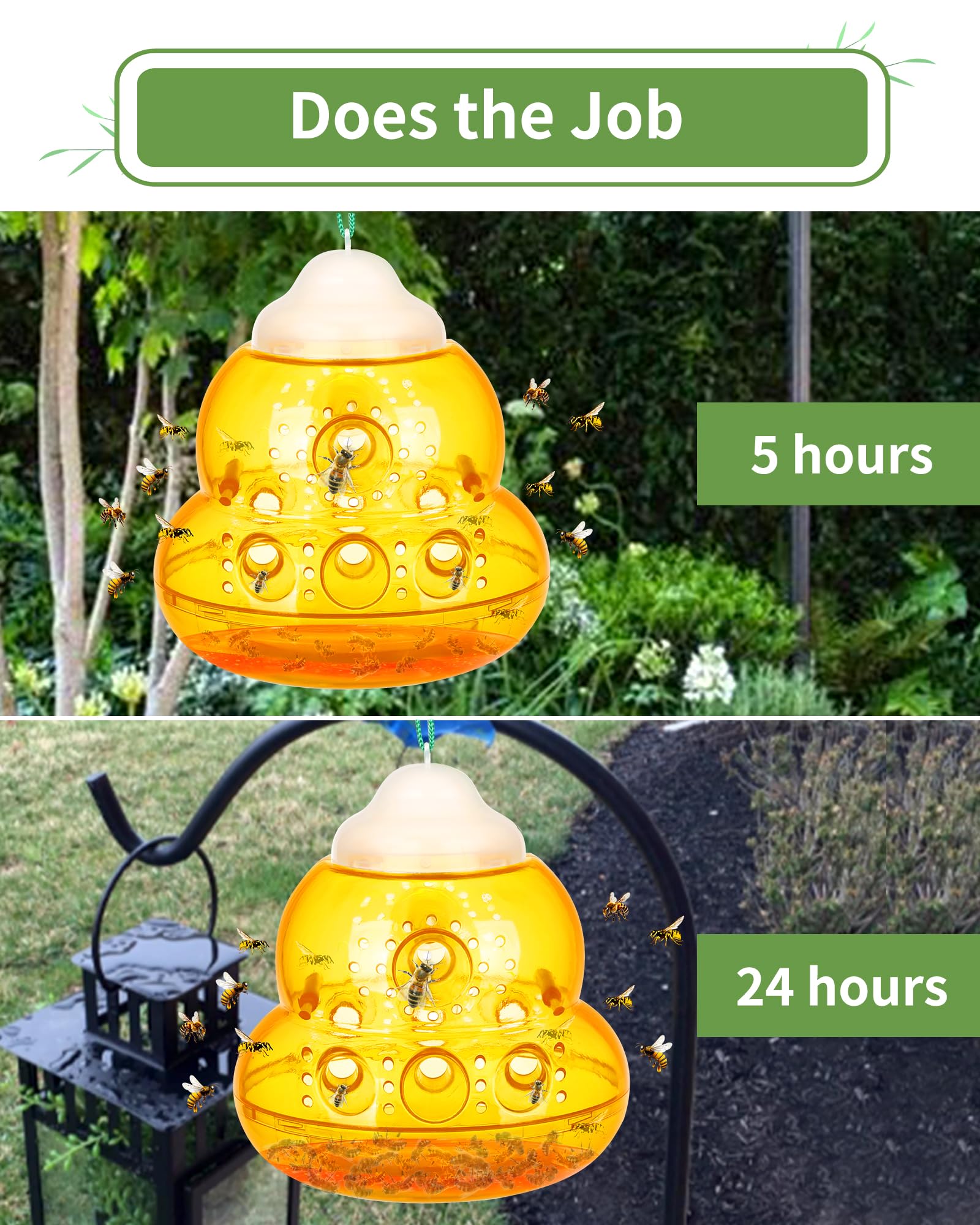 JNKNT Wasp Trap with eight entrances for multi-direction entry.