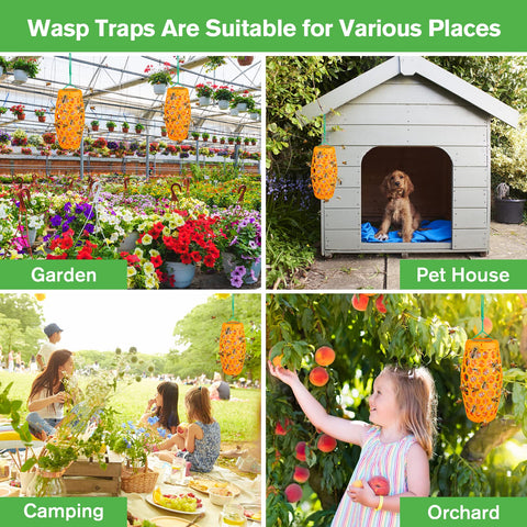 JNKNT Wasp Trap orange outdoor-use pack ready for quick setup.