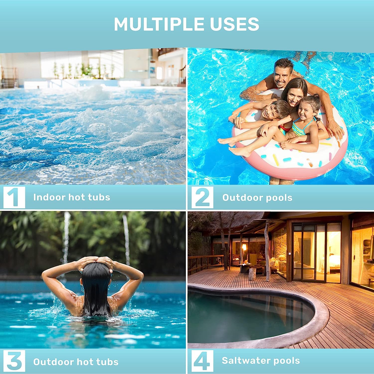 JNW Direct color chart comparison shows accurate results for pool and hot tub care.