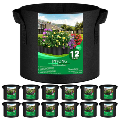 JNYONG 7-gallon grow bag with handle for easy transport.