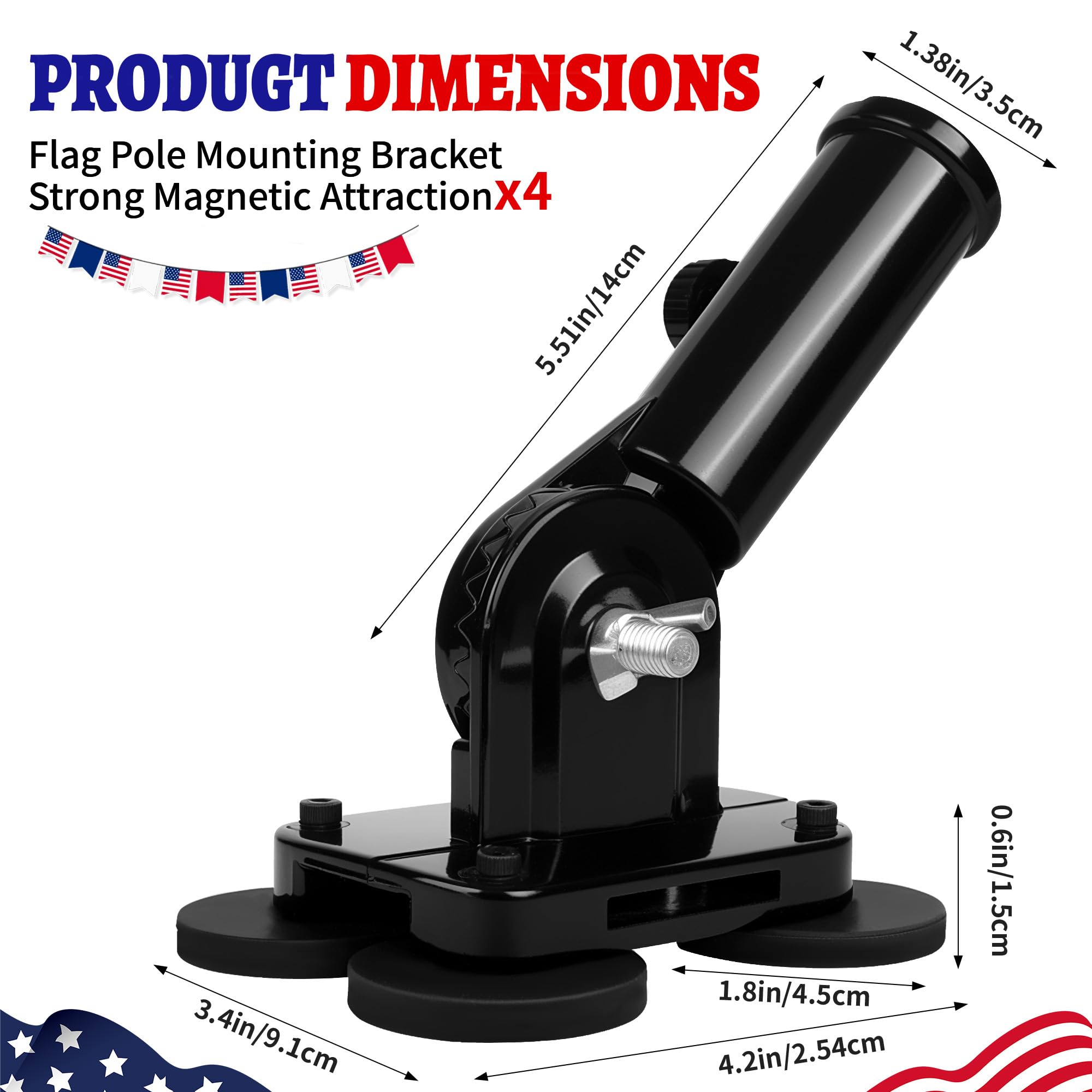 joaoxoko flag holder 180-degree angle for versatile flag positioning.