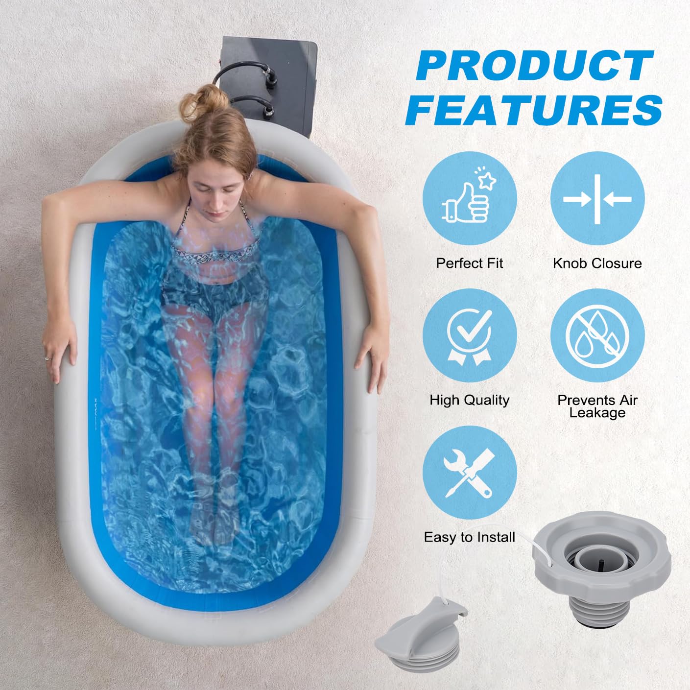 JoaSinc P05767 air valve cap for Lay Z Spa installation with easy screw-on fit.