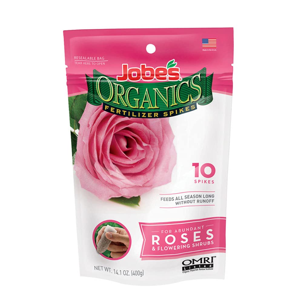 Jobes 04128 rose fertilizer spikes package ready for easy feeding
