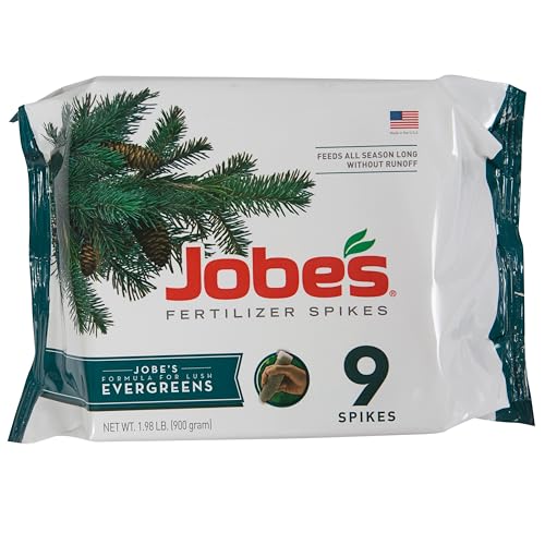 Jobe's evergreen spikes 11-3-4 NPK provide continuous nutrients below the surface