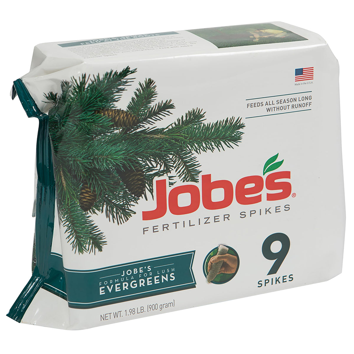 Jobe's evergreen spikes for dripline application support steady root nourishment and minimal runoff