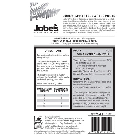 Jobe's pre-measured spikes ensure proper dosing and ease of use.