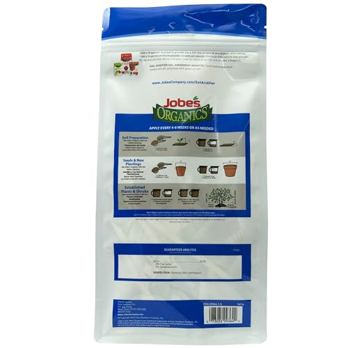 Jobe's Organics blueberry and hydrangea bed benefiting from pH adjustment.