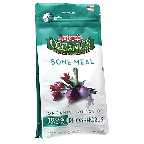 Jobe's Organics bone meal granules close-up for even soil enrichment.