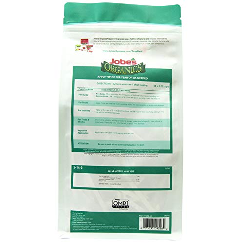 Jobe's Organics bone meal supports bulbs and tubers during growth.