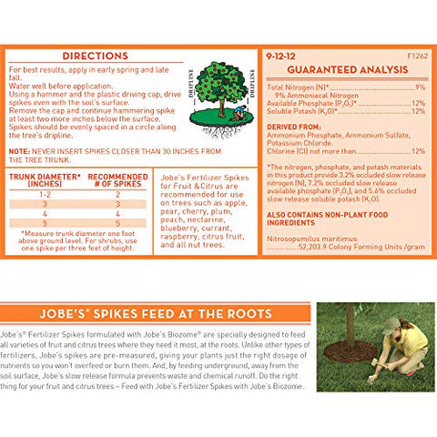 Jobe's Organics is ideal for early spring and late fall feeding.