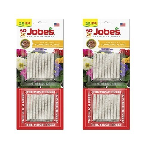 Jobe's Organics flowering plant fertilizer spikes for easy root feeding and longer-lasting blooms.