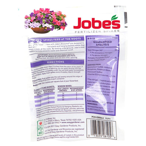Jobe's Organics spikes buried in soil feeding roots directly.