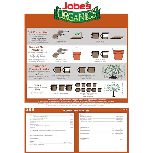 Jobe’s Organics granules being applied to a citrus tree.