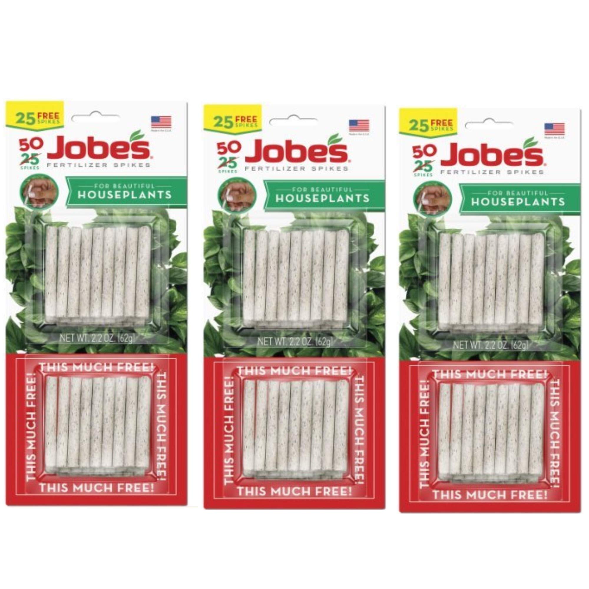 Jobe's Organics houseplant spikes provide slow-release feeding for indoor plants.