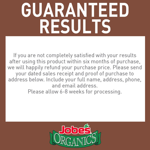 Jobe's Organics OMRI-listed blood meal indicating organic gardening compatibility.