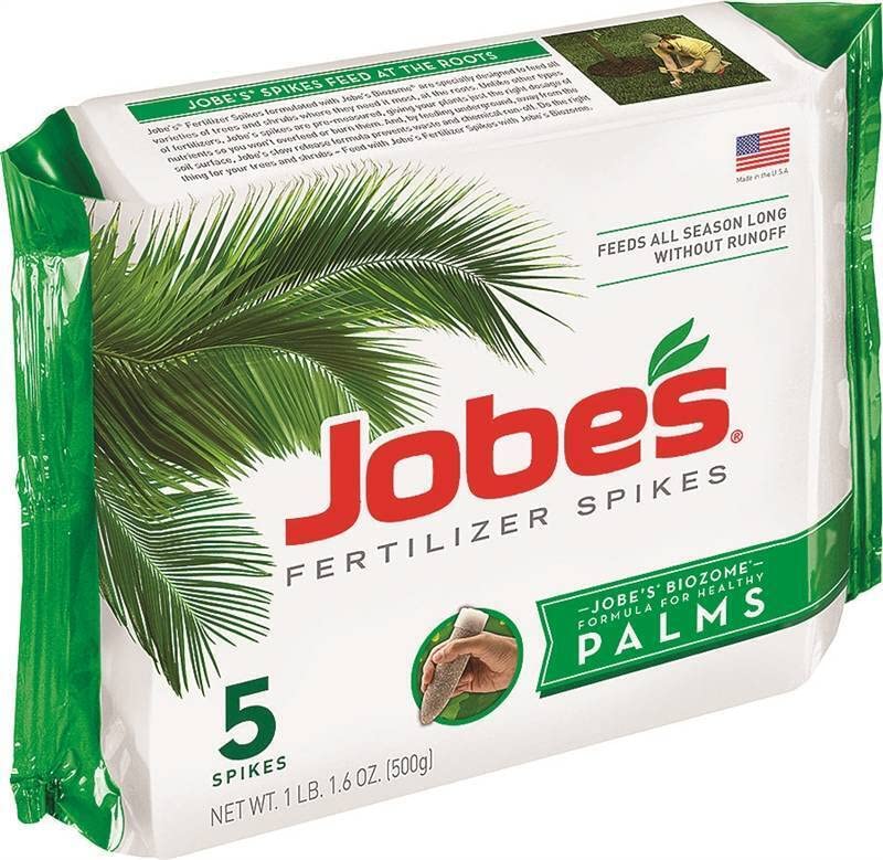 Jobe's Organics Palm Fert Spikes 2-pack for palm care and slow-release feeding