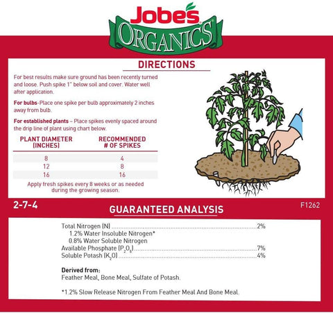 Time-release 2-7-4 formula provides balanced nutrients for vegetables and tomatoes