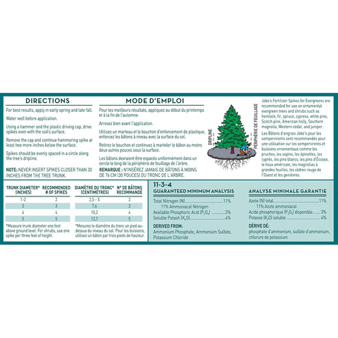 Variety of formulas and pack sizes for evergreen species