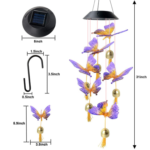 JOBOSI butterfly solar-powered decor uses natural energy for glow.