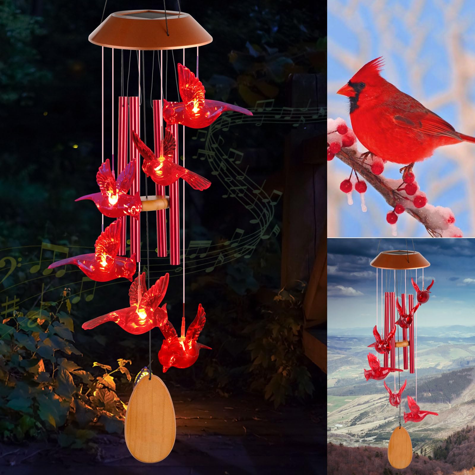 JOBOSI solar-powered mobile charges by day for automatic evening illumination.