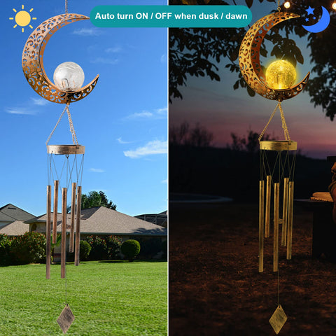 JOBOSI cracked glass ball light adds crystal-like glow to your yard at night