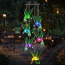 Jobosi large hummingbird wind chime adds focal charm to your garden.