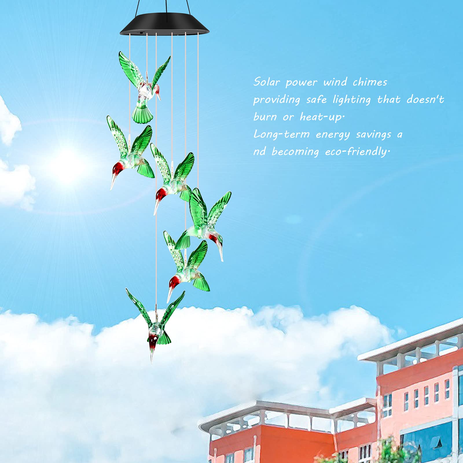 Jobosi moisture-proof wind bell withstands rain while enriching your yard.