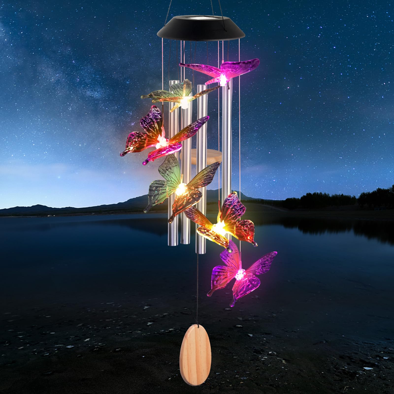 JOBOSI solar wind bell remains durable and easy to hang anywhere