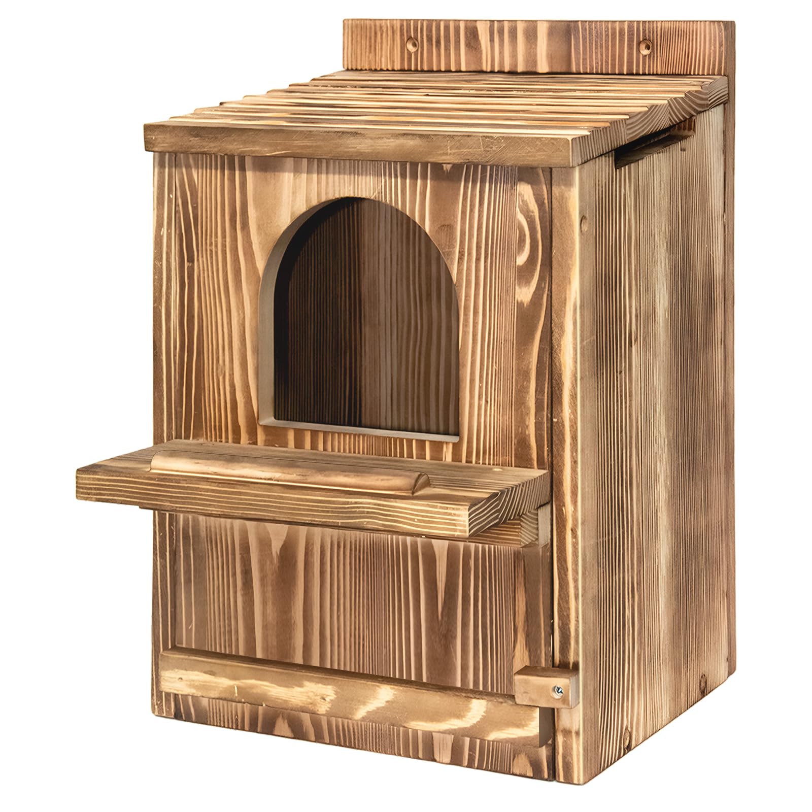 Jobsonslates large owl house front view highlights weatherproof design