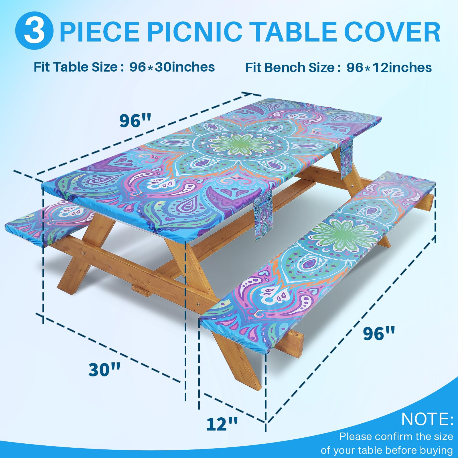 Jobunai bench covers with elastic edges stay secure during meals and games.