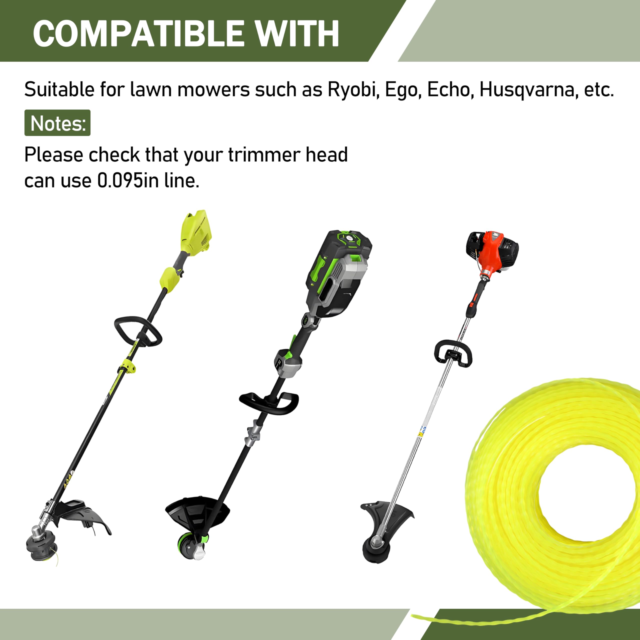 JODDMTTY line designed for Huskavarna compatibility in dense grass edging