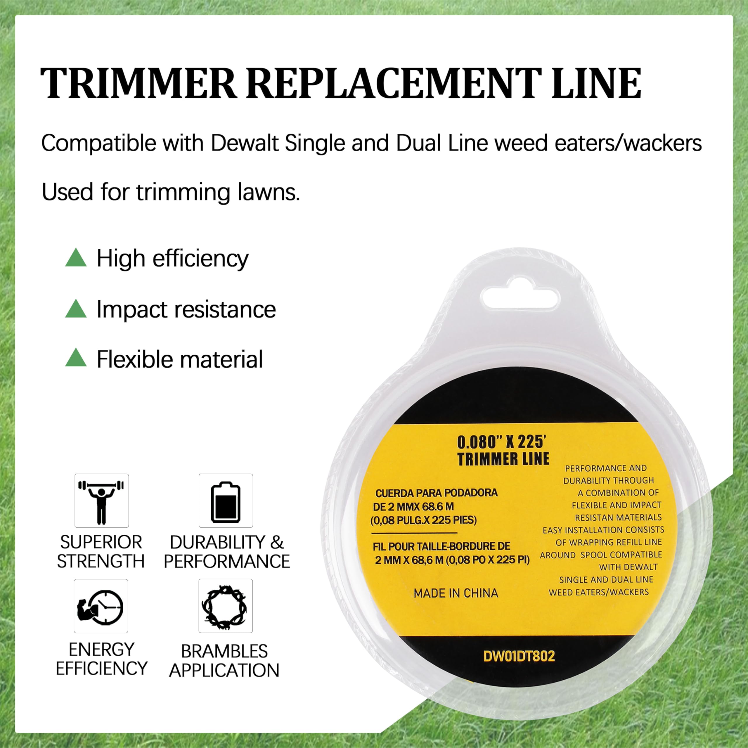 JODDMTTY DWO1DT802 in-use edge trimming during yardwork.