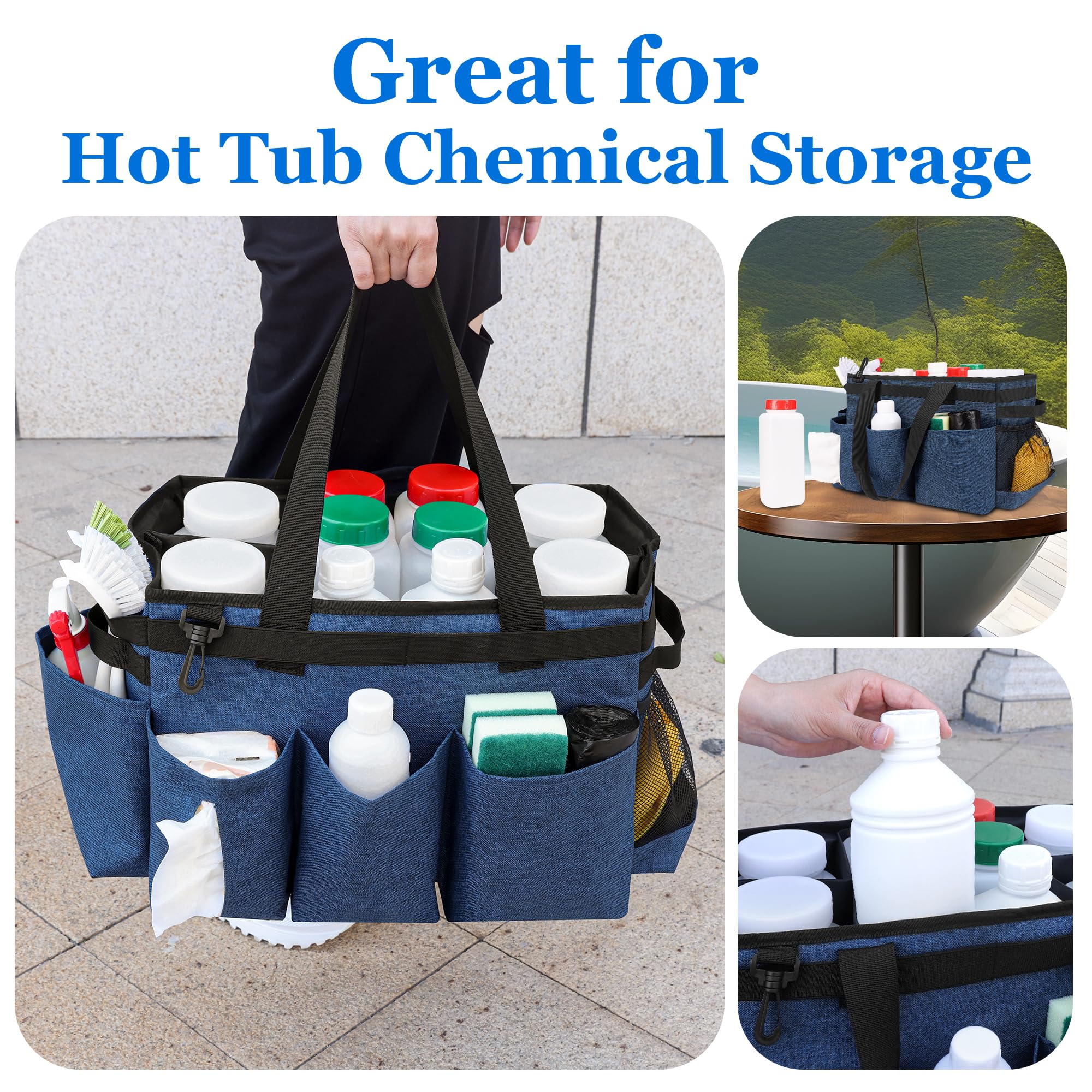 Joe & JoseRin storage bag interior with adjustable dividers for flexible organization.