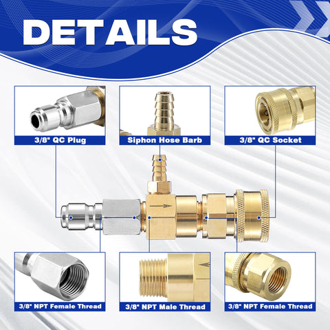 JOEJET 10 ft siphon hose enables drawing cleaner from a separate container