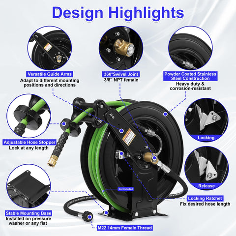JOEJET 3/8-inch inlet with fittings for versatile compatibility.
