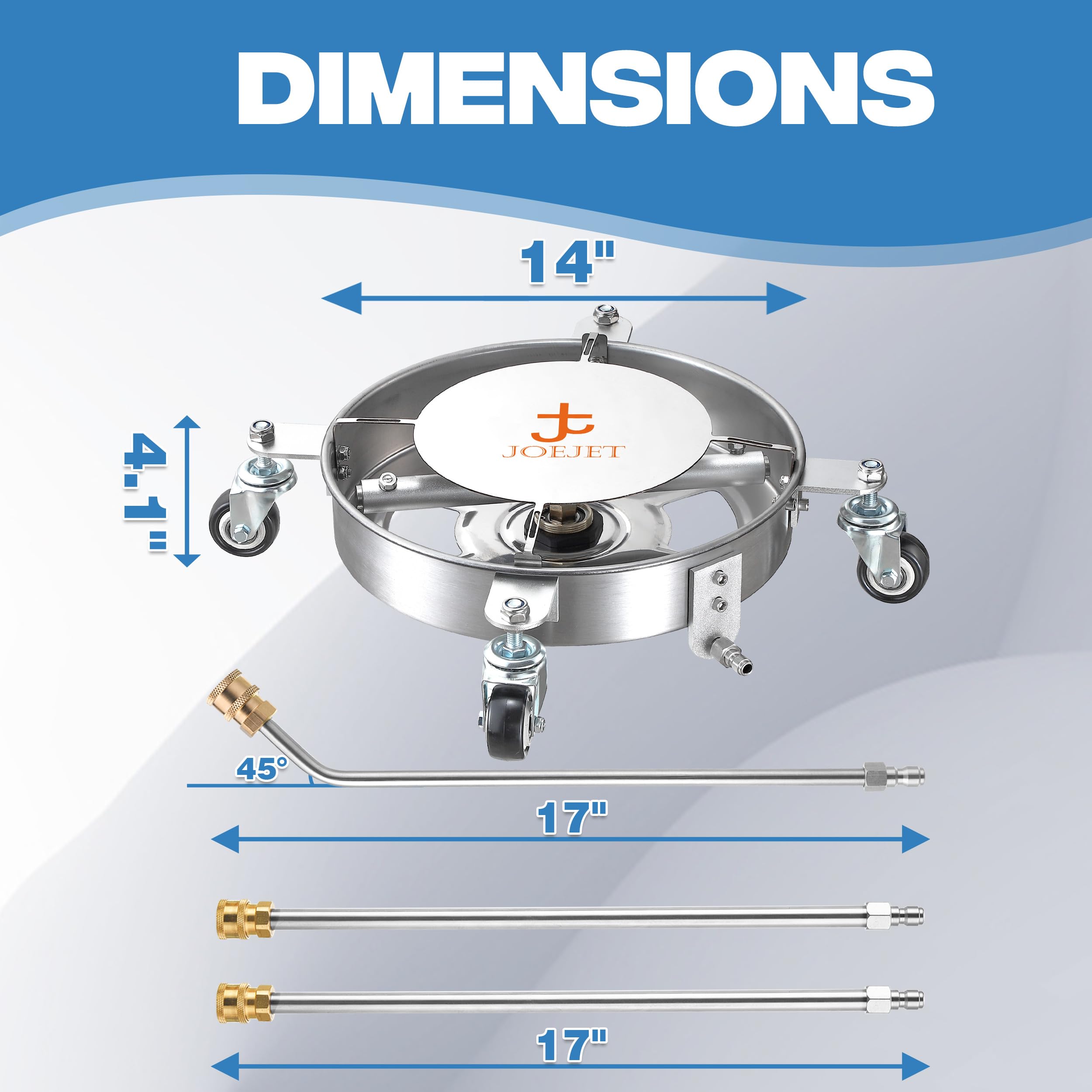 JOEJET accessory pack includes O-rings and nozzles for versatility