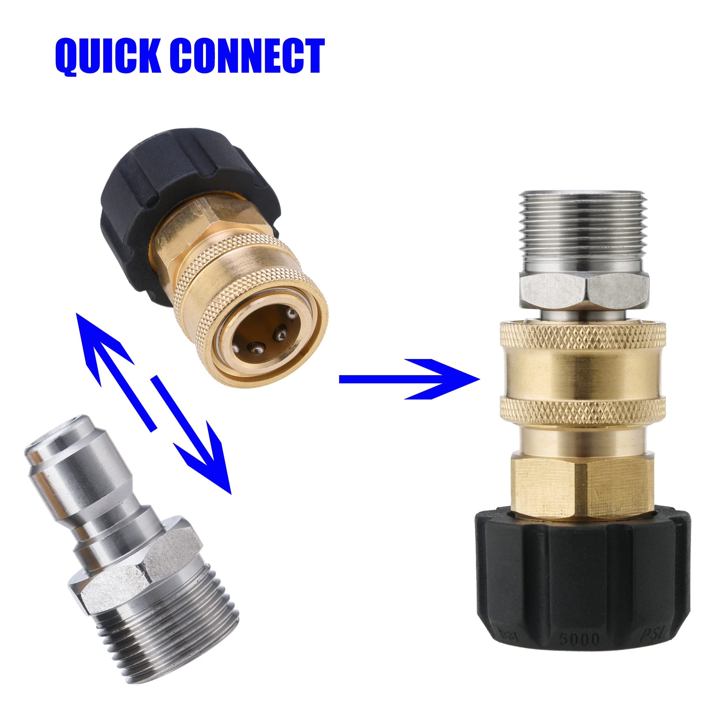 JOEJET application scenario of driveway cleaning with quick-connect adapter