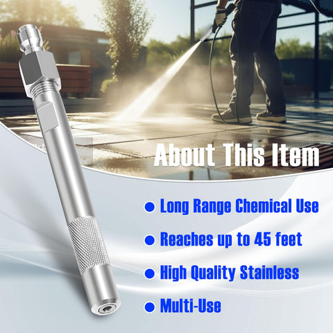 JOEJET nozzle cleans roofs and walls with high-pressure efficiency.