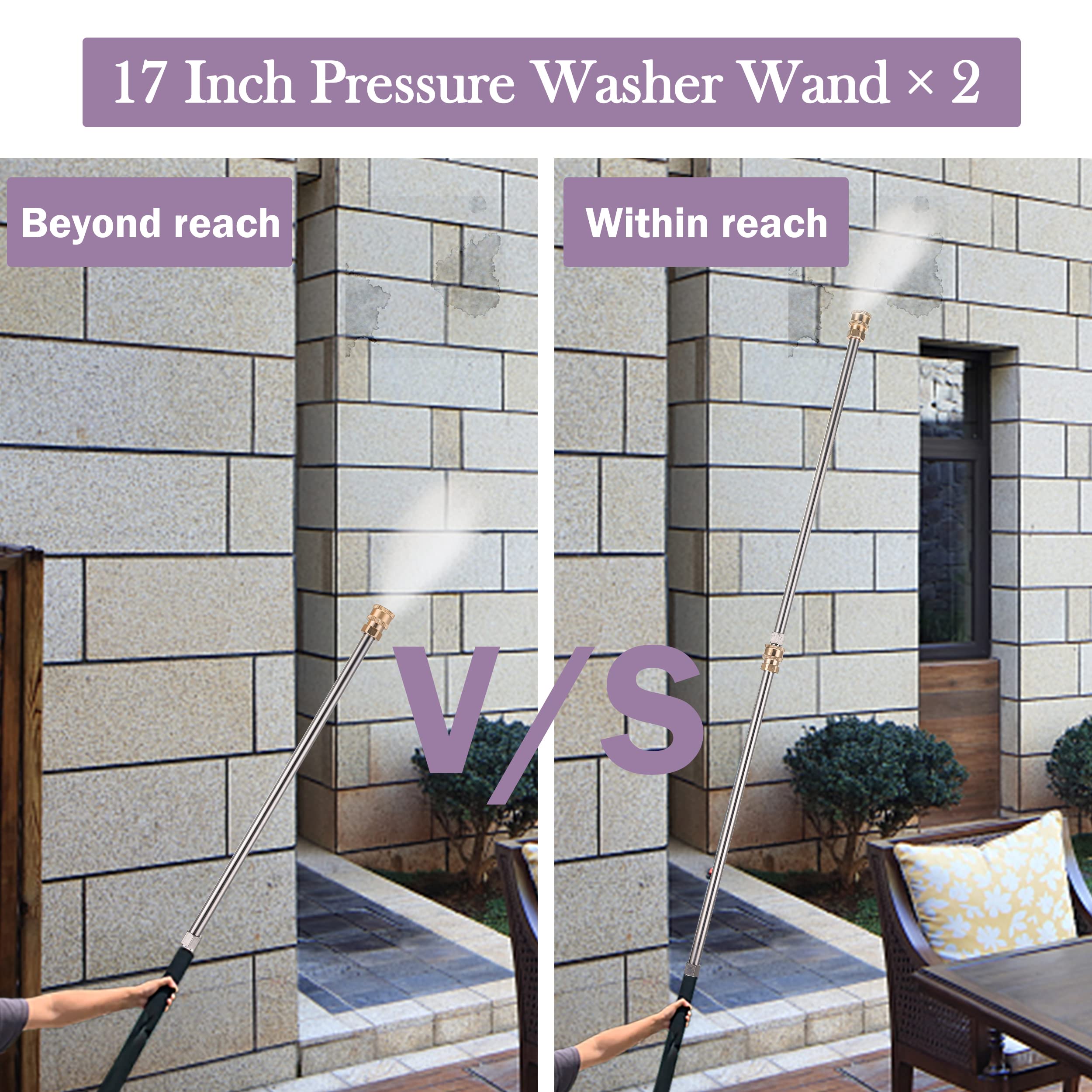 1/4-inch quick-connect fitting on JOEJET wand enables fast attachments.