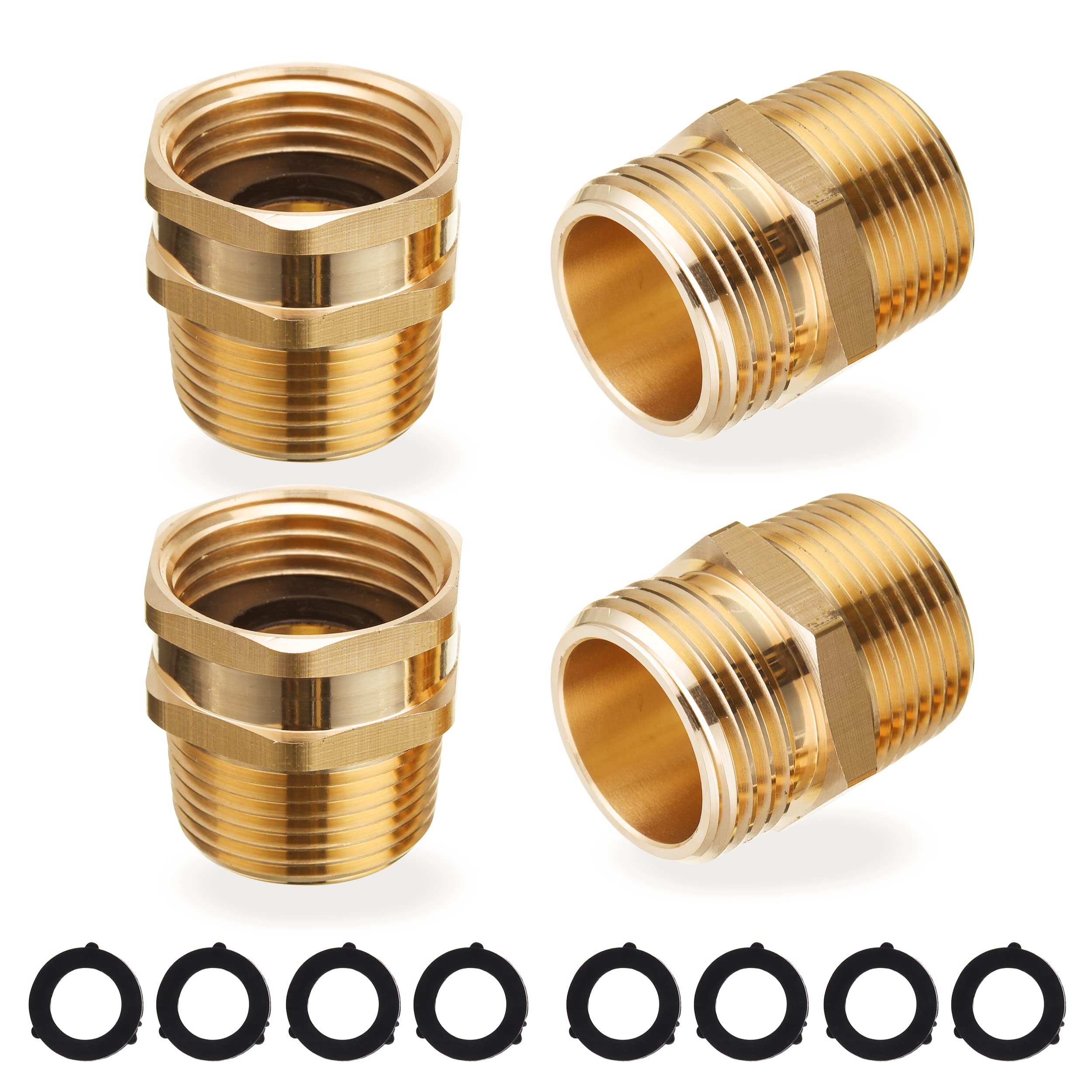 JOEJET garden hose connector shows 3/4 GHT male end for secure watering