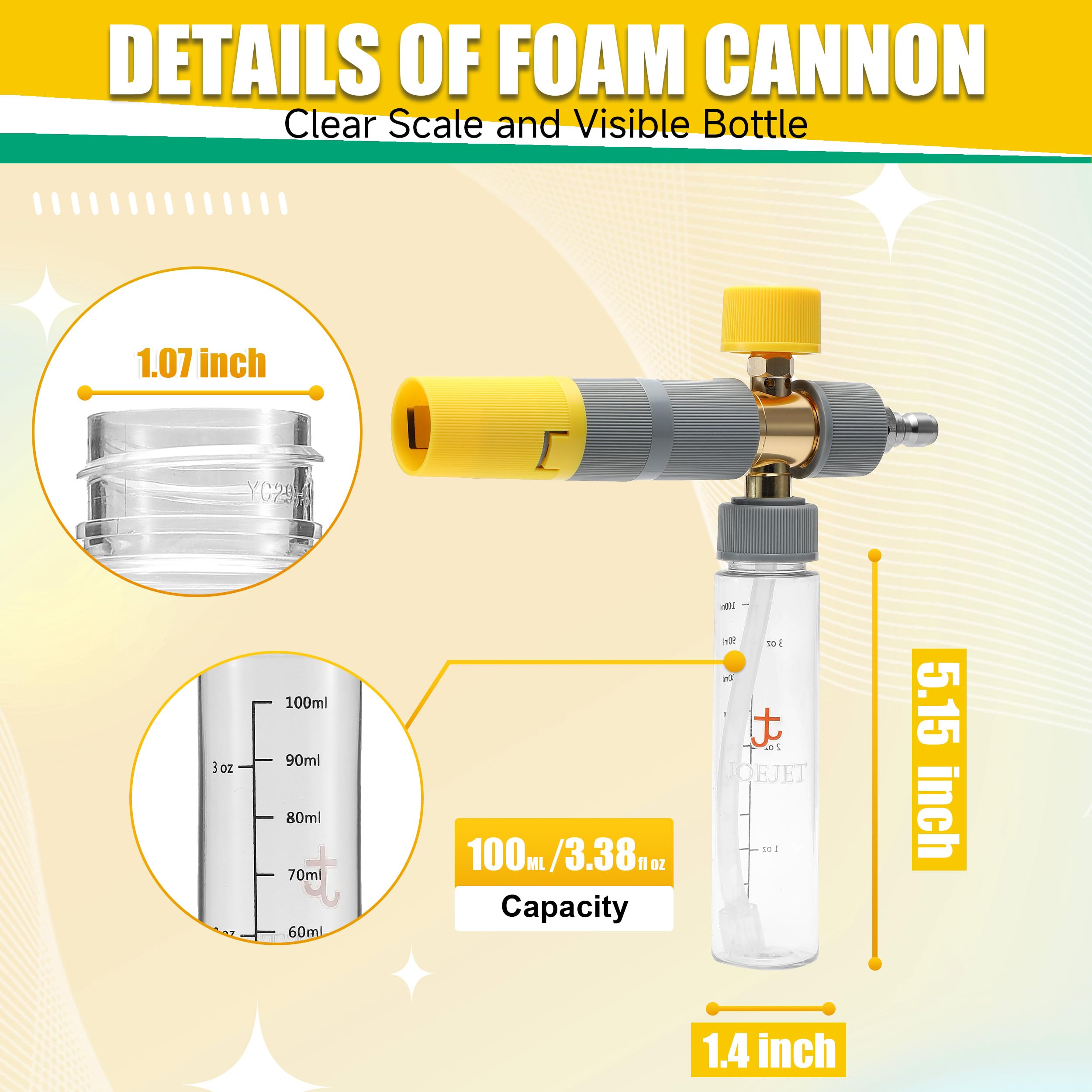 JOEJET nozzle tip 15-degree wider fan for efficient surface cleaning