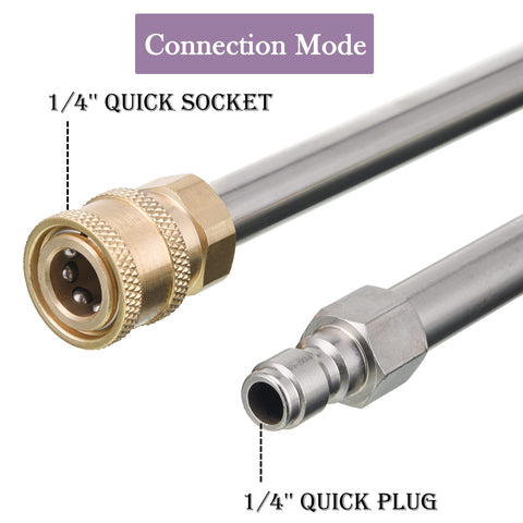 Two wands connected to create a longer 34-inch lance for hard-to-reach corners.