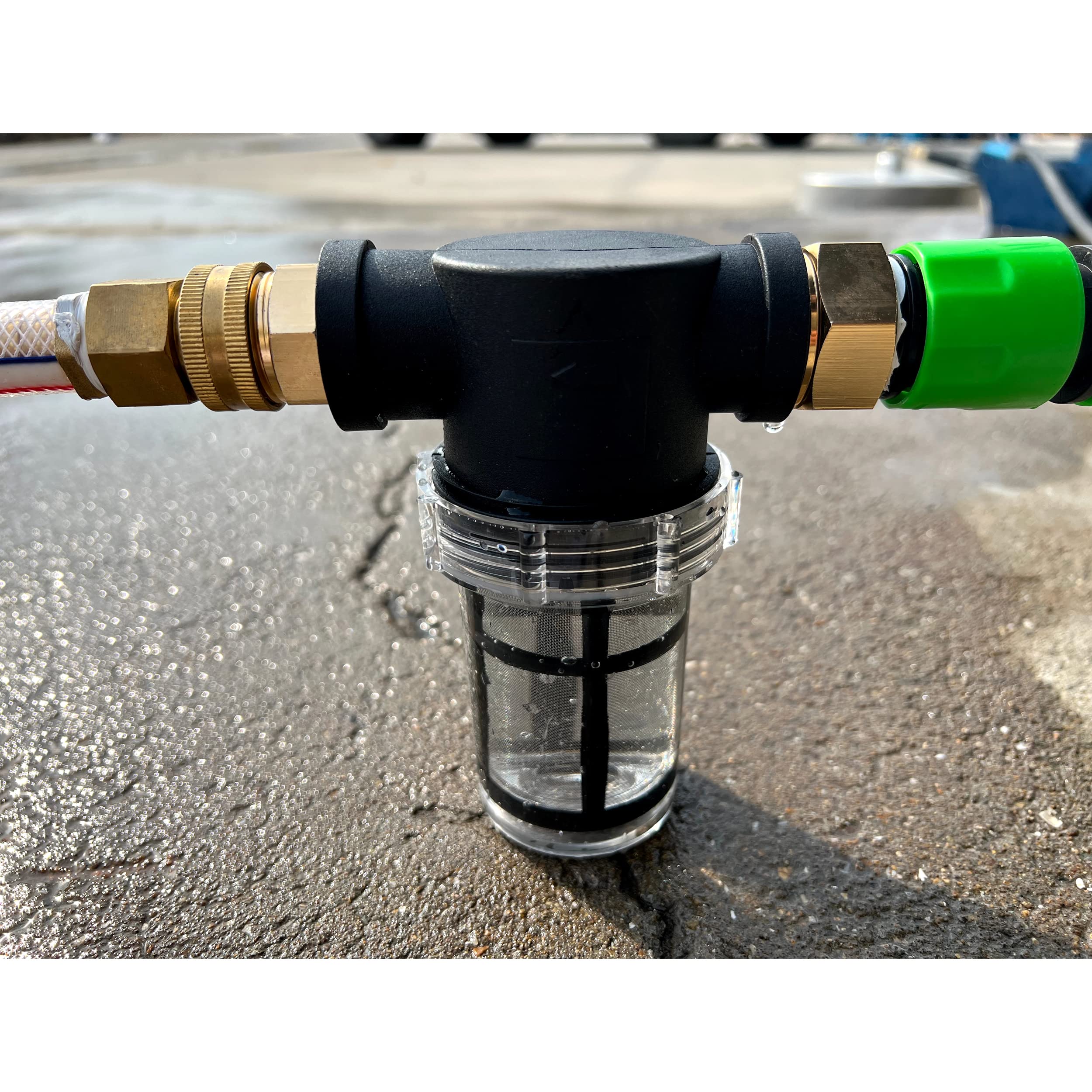JOEJET inline water filter defends pressure washer components from blockages.