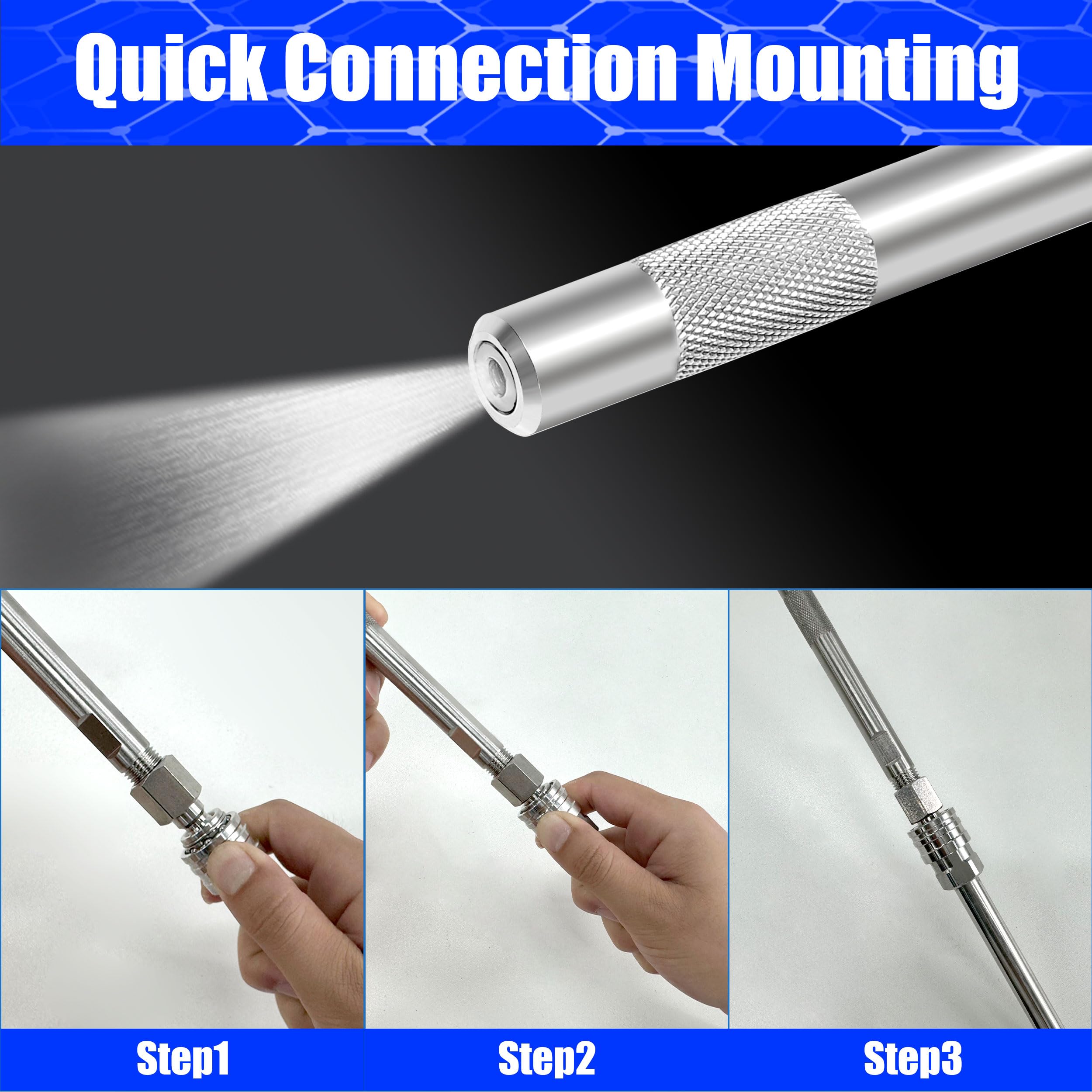 JOEJET nozzle supports 1000–6000 PSI for versatile cleaning tasks.