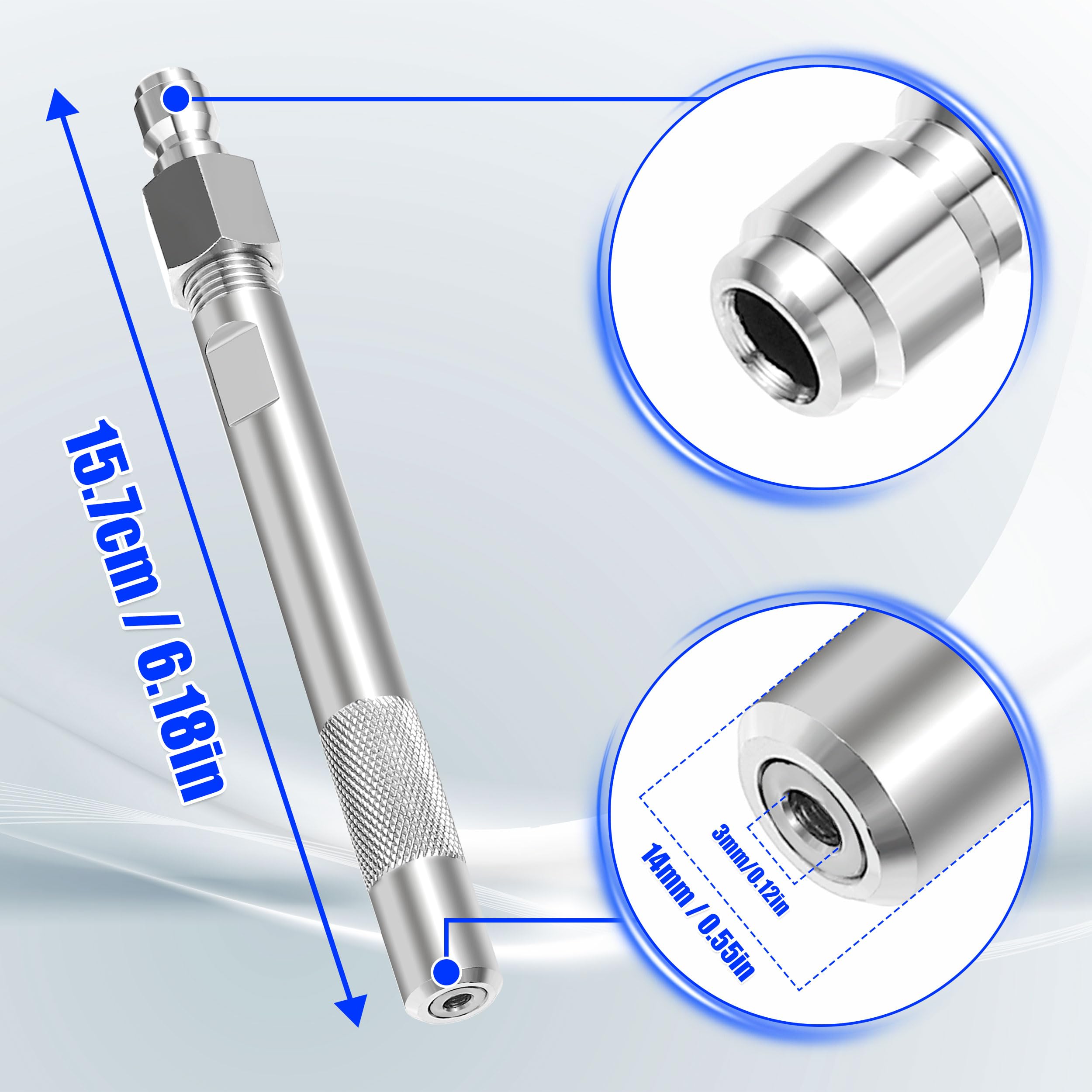 JOEJET stainless steel nozzle resists corrosion and leaks for lasting performance.